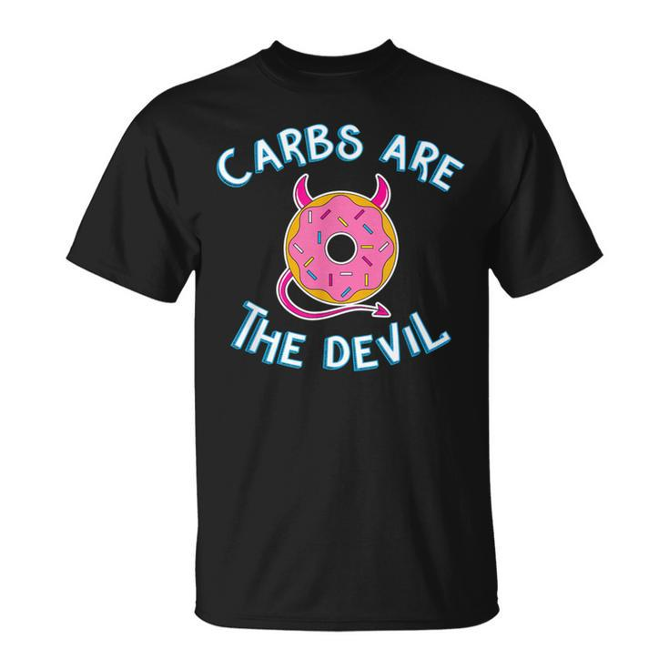 Carbs Are The Devil Donut Diet New Year's Resolution T-Shirt