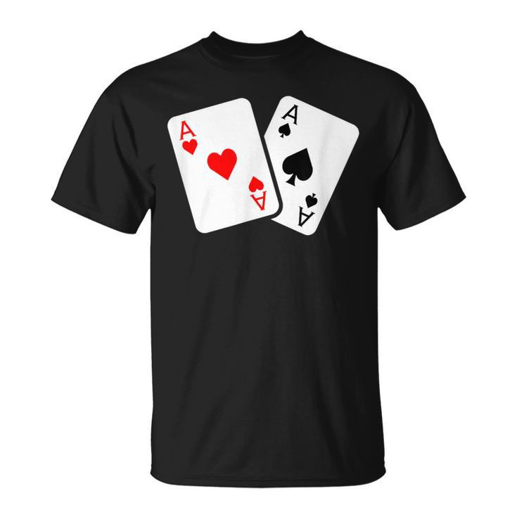 Card Game Spades And Heart As Cards For Skat And Poker T-Shirt