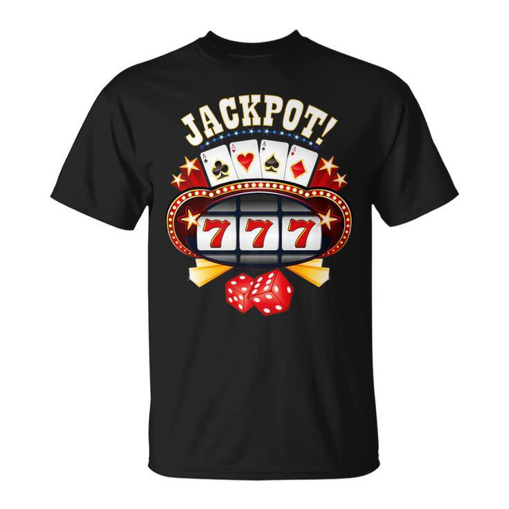 Casino Slot Machine Jackpot Gambling Gambler Slots T-Shirt