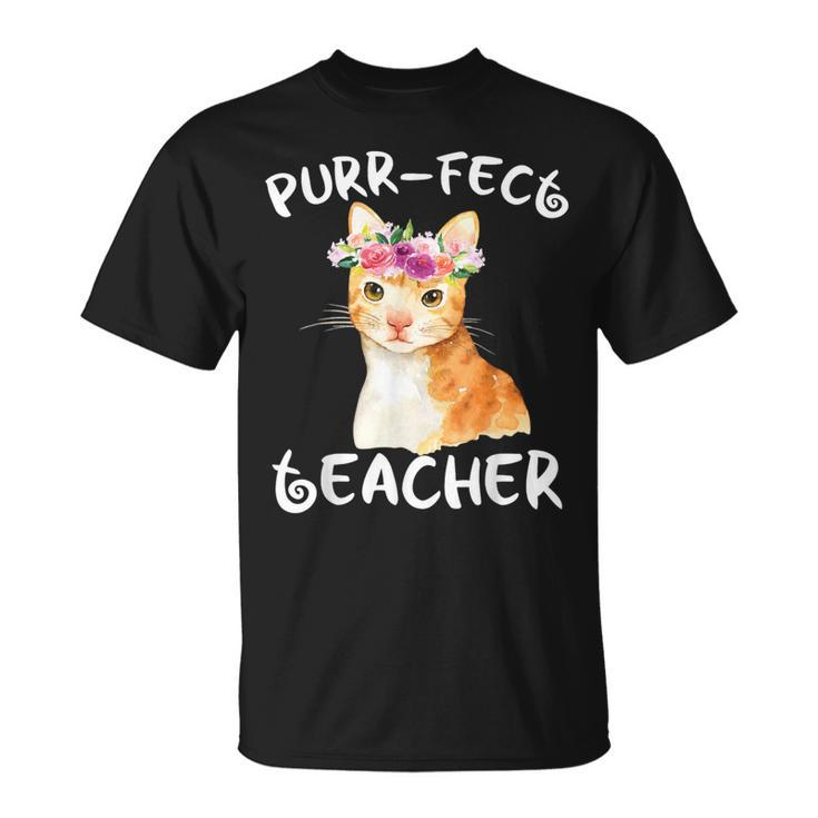 Cat Lover For Teachers Educators Appreciation T-Shirt