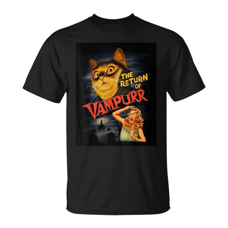Cat Vampire Classic Horror Movie Graphic T-Shirt