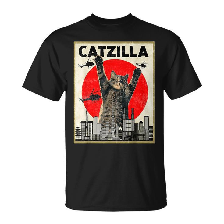 Catzilla Anime Lover Kawaii Animals Japanese Style Movies T-Shirt