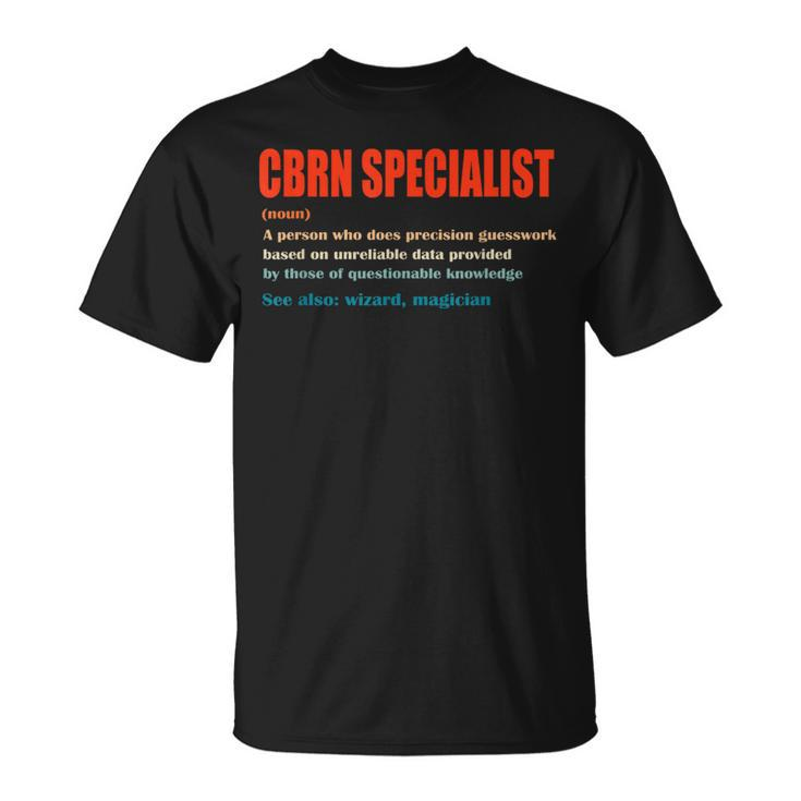 Cbrn Specialist Vintage Definition Wizard Magician T-Shirt