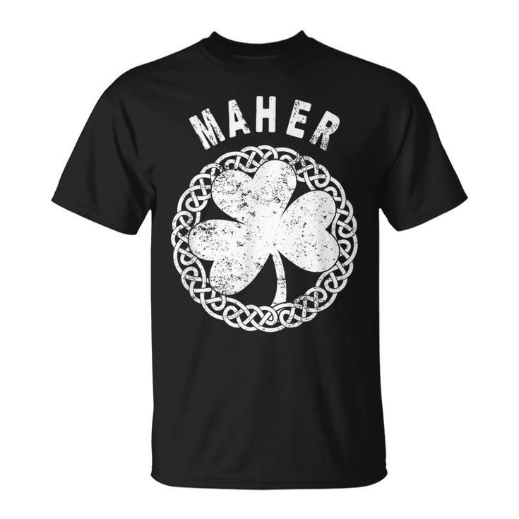 Celtic Theme Maher Irish Family Name T-Shirt