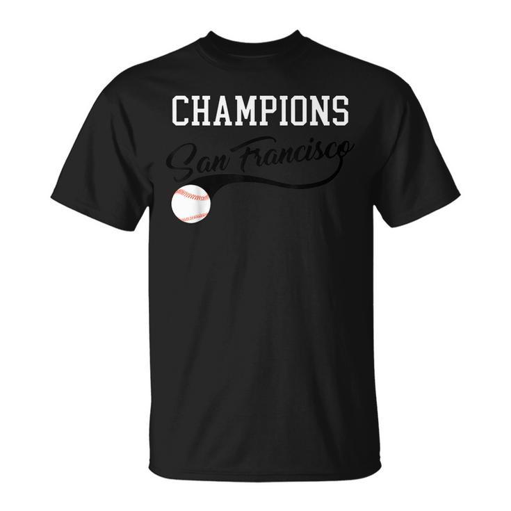 Champions San Francisco Baseball Fan Retro Vintage Graphic T-Shirt