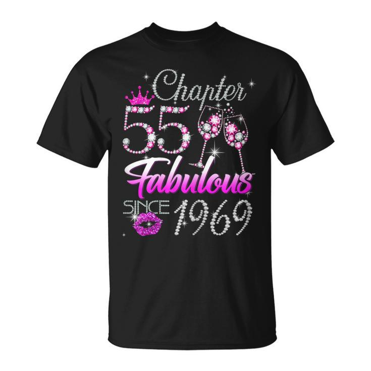 Chapter 55 Fabulous Since 1969 55Th Birthday Queen Diamond T-Shirt
