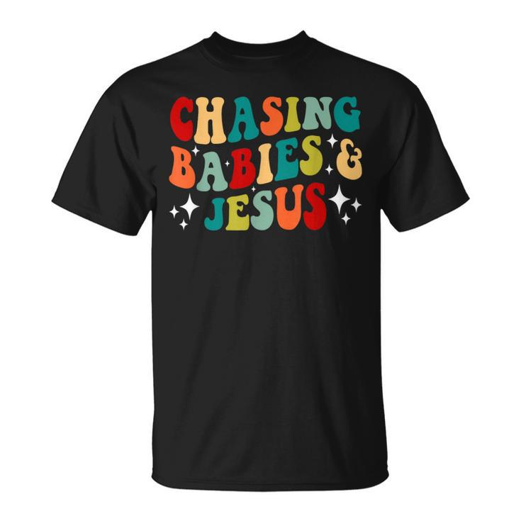 Chasing Babies And Jesus Chasing Babies & Jesus Christian T-Shirt