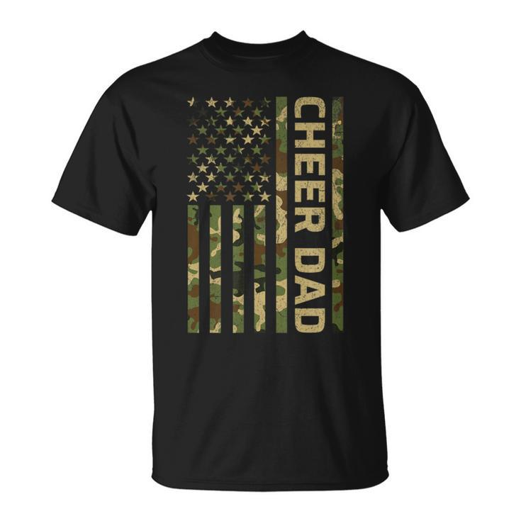 Cheer Dad Flag Cheerleading T-Shirt