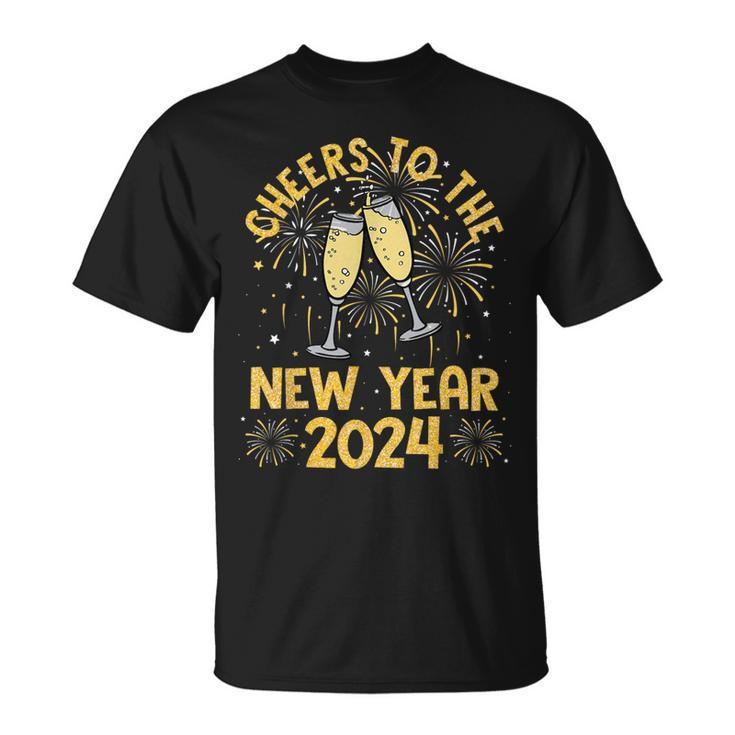 Cheers To The New Year 2024 Reunion Nye New Year Eve Party T-Shirt