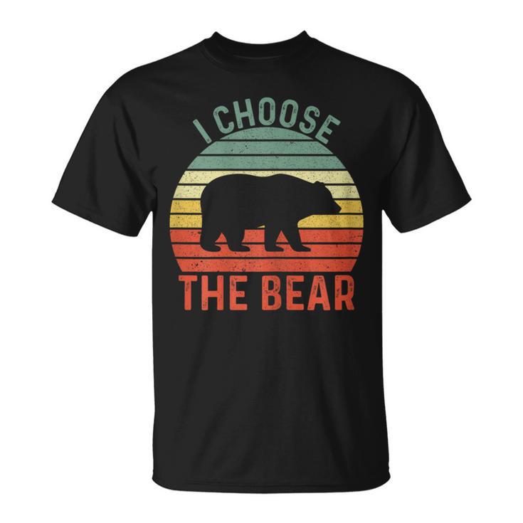 I Choose The Bear Camping Team Bears Bear In The Wood T-Shirt