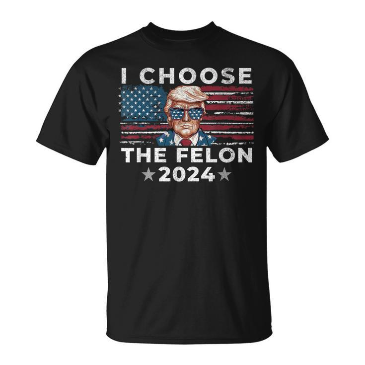 I Choose The Felon 2024 Republican Patriot Women T-Shirt