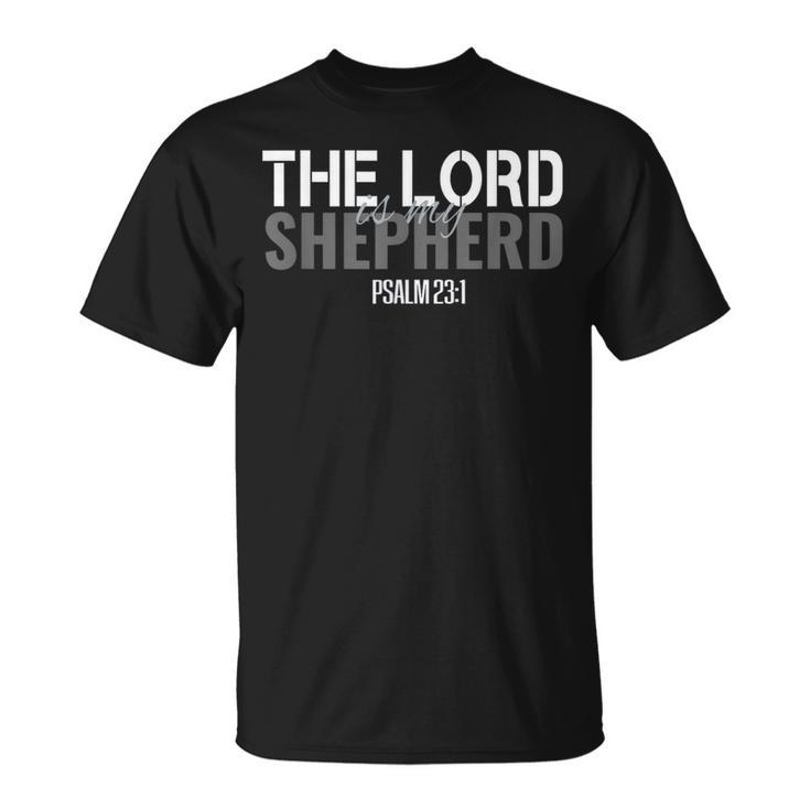 Christian Bible Verse The Lord Is My Shepherd Psalm 23 T-Shirt