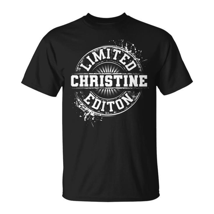Christine Limited Edition Personalized Name Idea T-Shirt