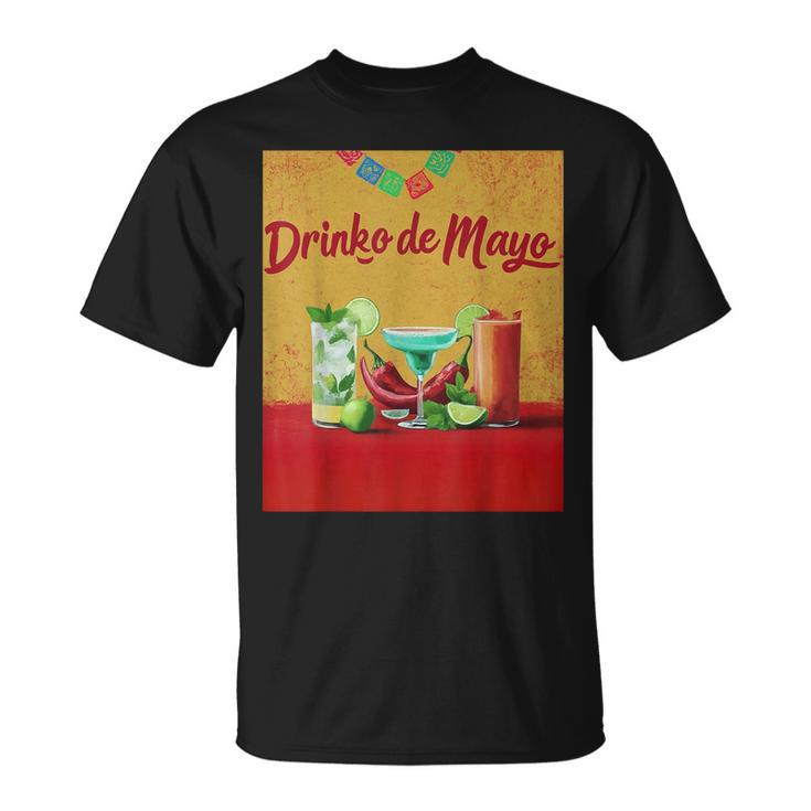 Cinco De Drinko Bitchachos Margarita Trinkt Cinco De Mayo T-Shirt