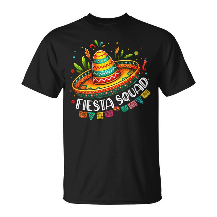 Cinco De Mayo 2024 Fiesta Squad Mexican Party Sombrero Hat T-Shirt