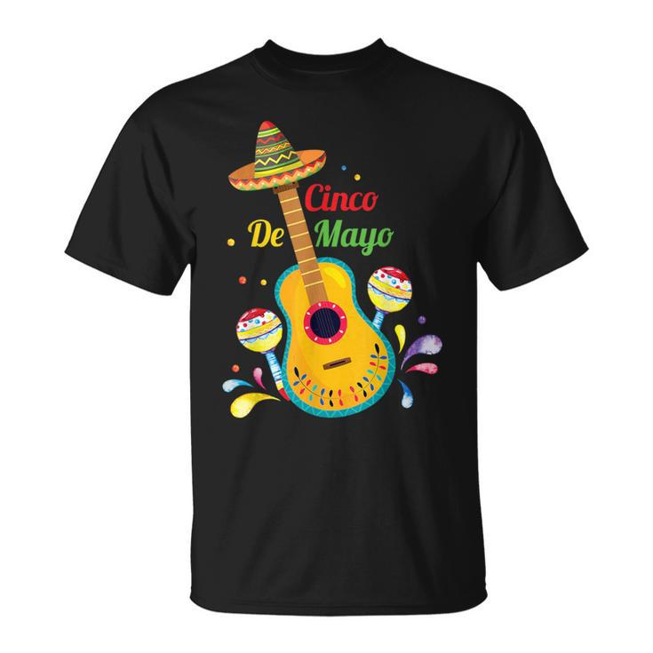 Cinco De Mayo Drinko De Mayo Music Guitar Lover T-Shirt