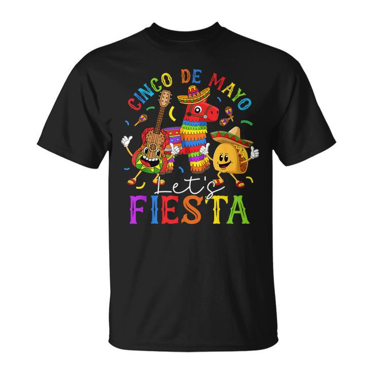 Cinco De Mayo Mexican Let's Fiesta Happy 5 De Mayo T-Shirt