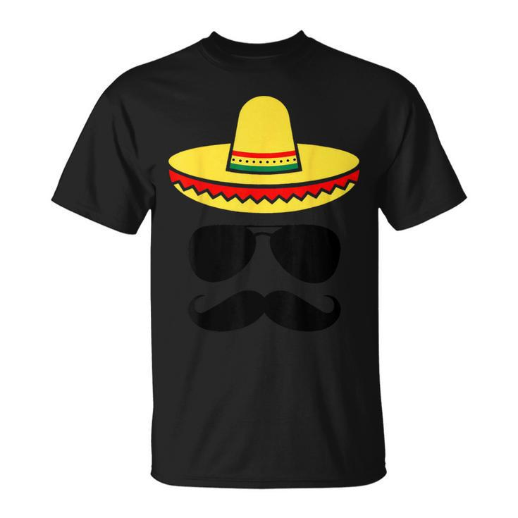 Cinco De Mayo Party Cinco De Mayo Mustache Face T-Shirt