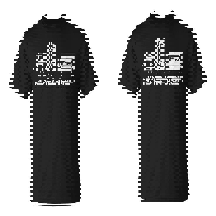Cinta De Cassette De Audio Never Forget Camiseta unisex