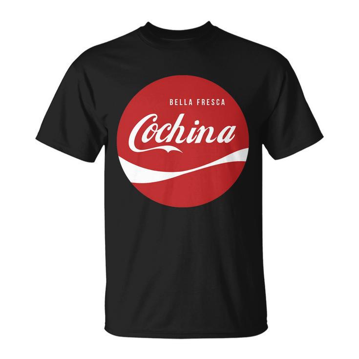 Generico T-Shirt Cochina Bella Fresca Aldo Gag Divertente - Maglietta cochina Happiness (Nero, L