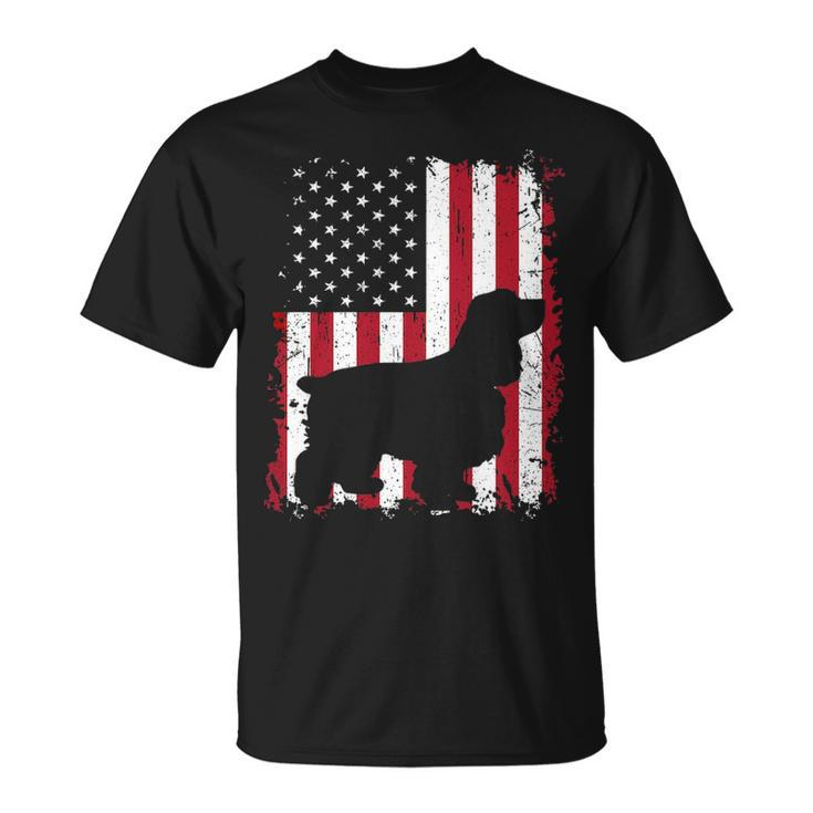 Cocker Spaniel 4Th Of July Patriotic American Usa Flag T-Shirt