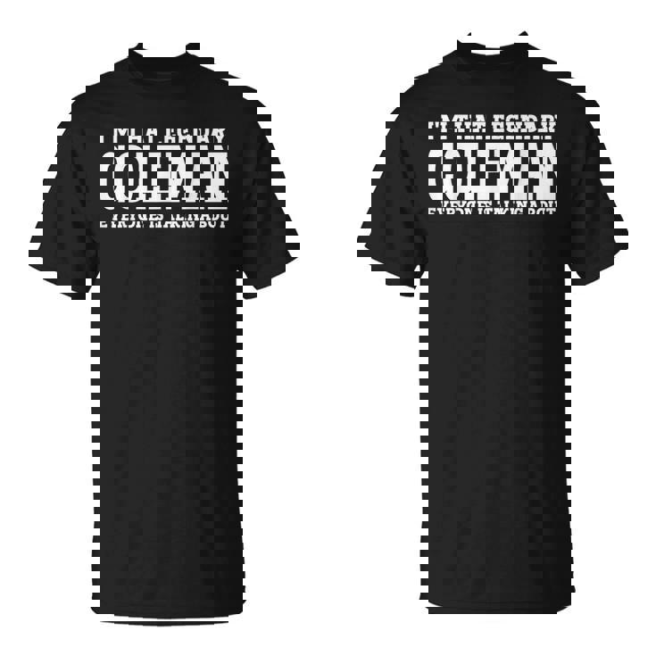 Coleman Surname Team Family Last Name Coleman T-Shirt