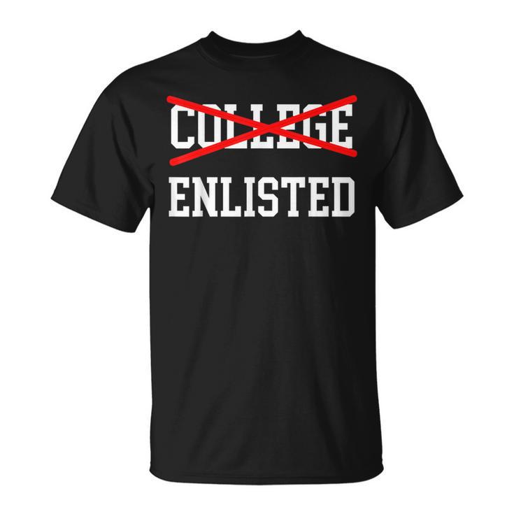 College Enlisted Veteran Day T-Shirt