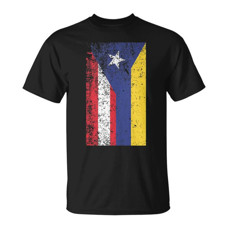Colombia Puerto Rico Flag Pride T-Shirt