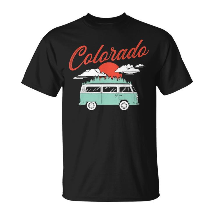 Colorado Vintage Hippie Van 60S Distressed T-Shirt