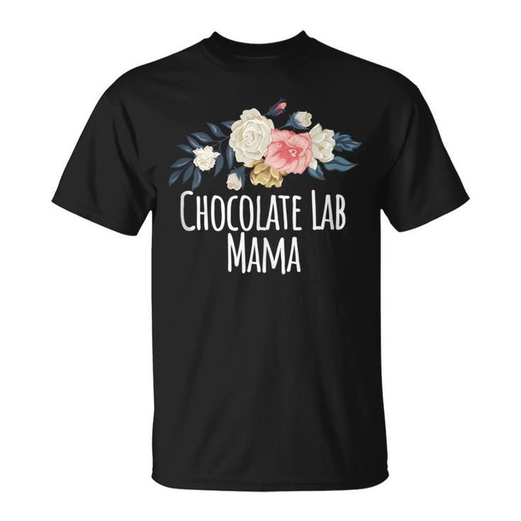 Colored Saying Chocolate Lab Mama T-Shirt