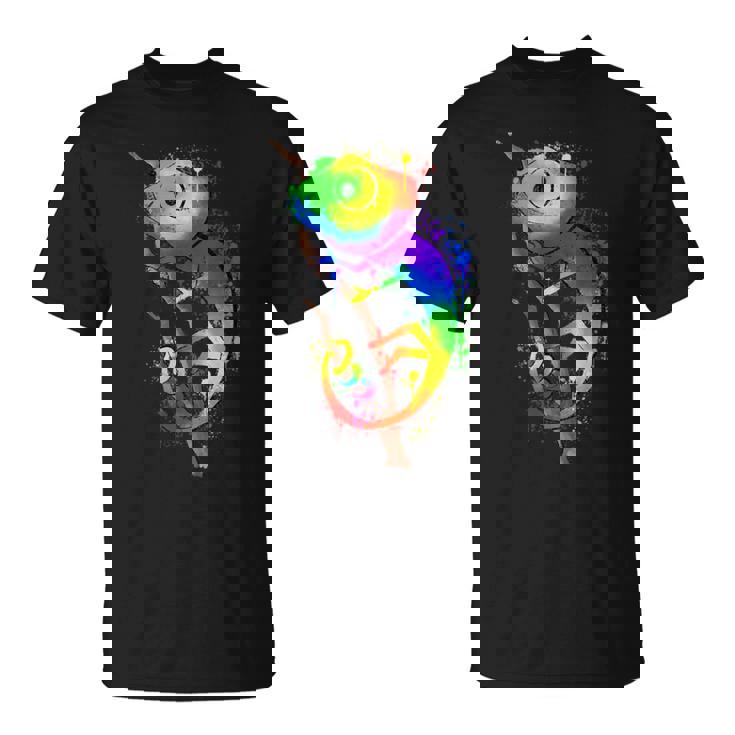 Colores De Camaleón Con Blobs De Color Lindo Arco Iris Camiseta unisex
