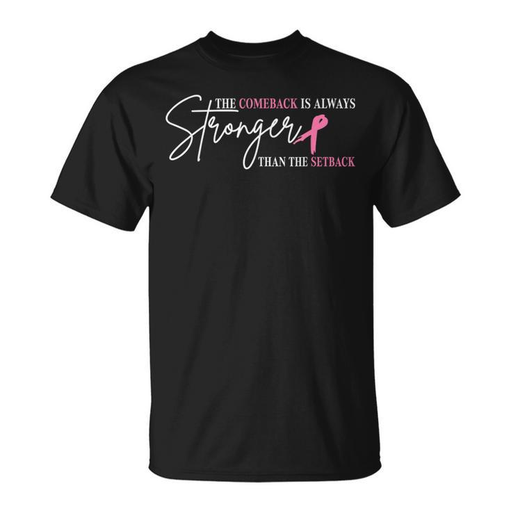 The Comeback Is Always Stronger Than Setback Breast Cancer T-Shirt