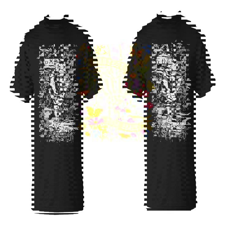 Concienciación De La Salud Mental De Flores Silvestres Retro Protect Your Peace Camiseta unisex