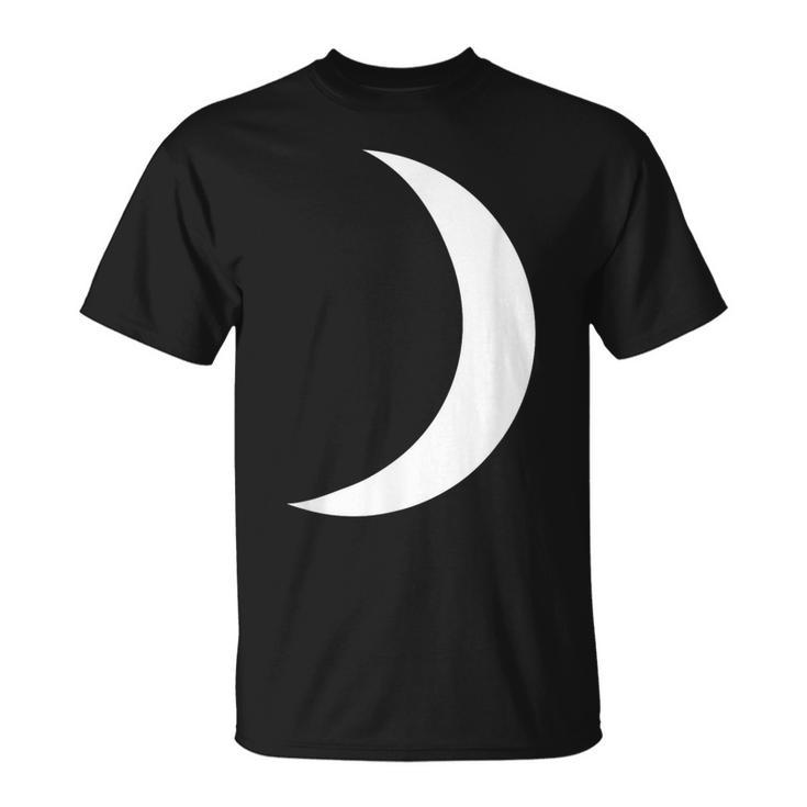 Cool Big White Crescent Moon Astronomy T-Shirt