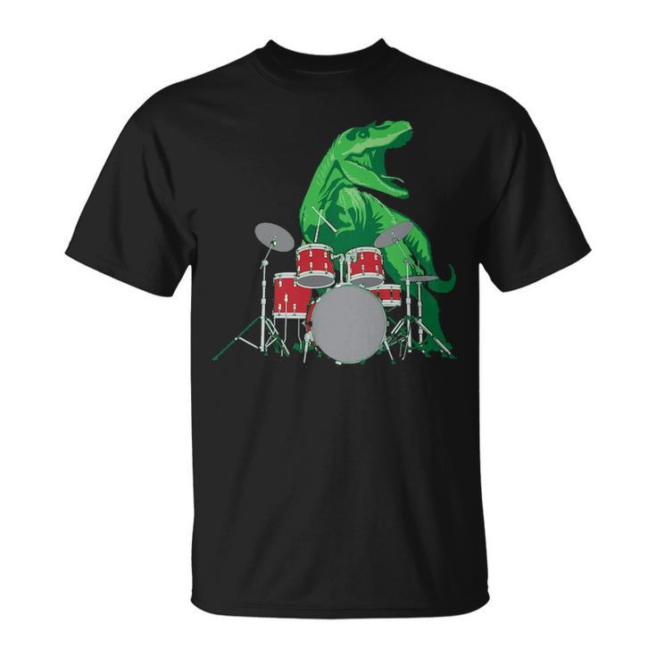 Cool Dinosaur Drummer  Best For All Drummers T-Shirt