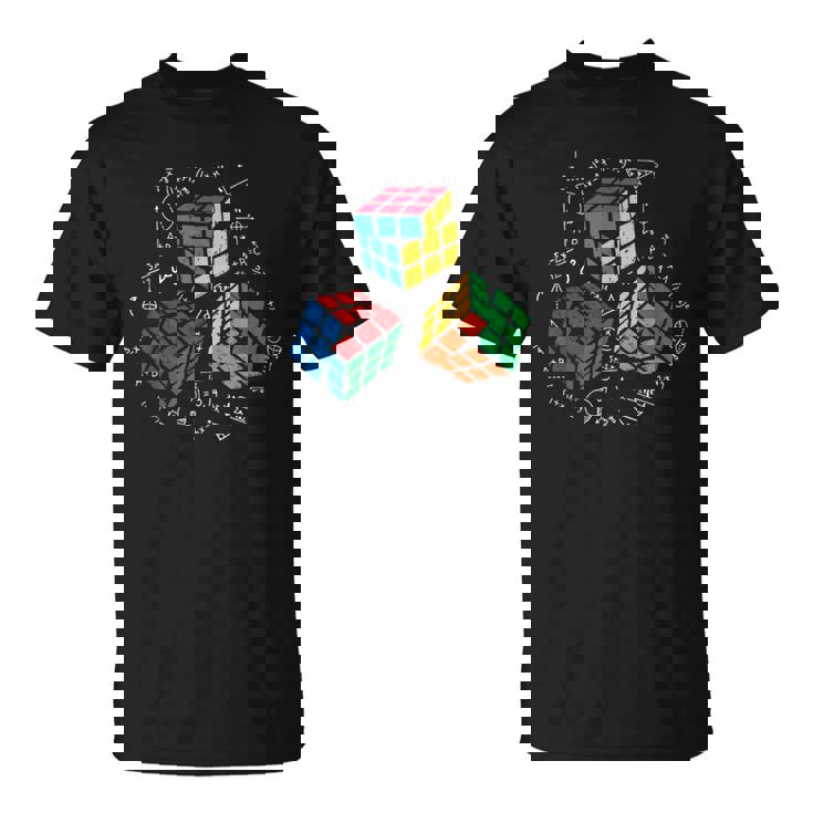 Cool Math Rubik Rubix Rubics Jugador Cubo Matemáticas Amantes Camiseta unisex
