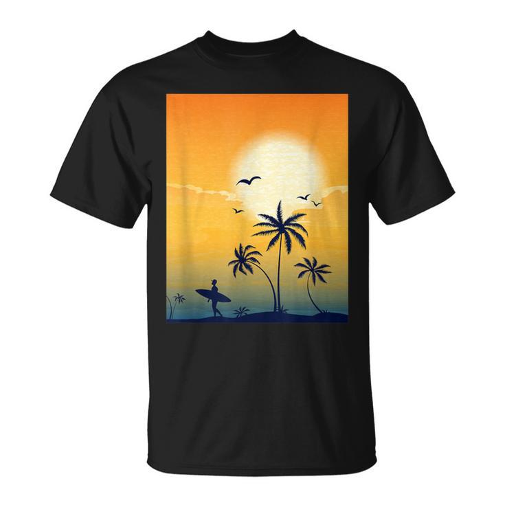 Cool Ocean Scene Beach Surf T-Shirt