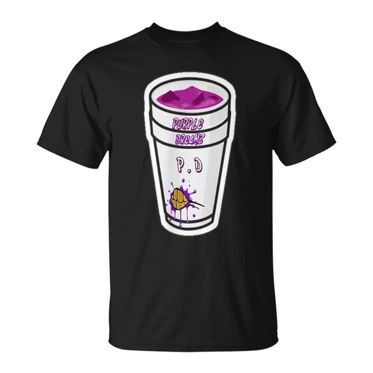Cool Rapper Lean Double Cup Purple Dreams T-Shirt
