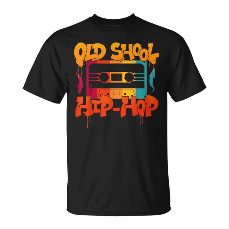 Cool Retro Old School Hip Hop 80S 90S Costume Cassette T-Shirt