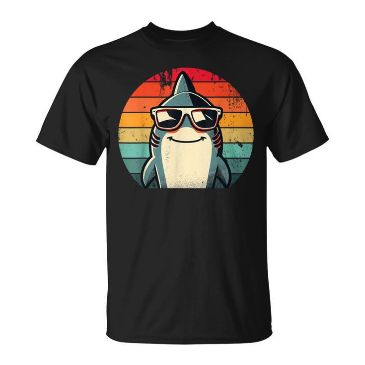 Cool Retro Shark In Sunglasses 70S 80S 90S Shark T-Shirt
