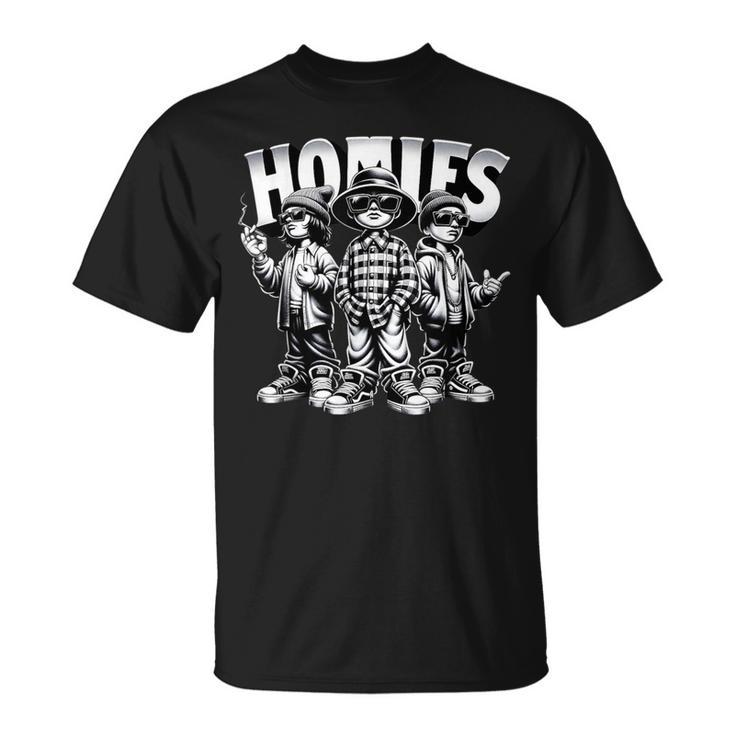 Cool Urban Cultura Chicano Latino Mexican Pride Homies T-Shirt