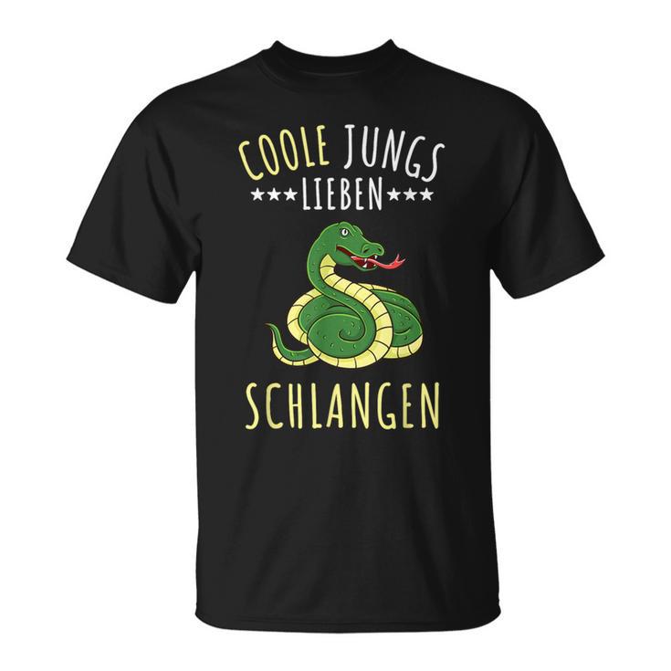 Coole Jungs Lieben Schlangen Geschenk T-Shirt