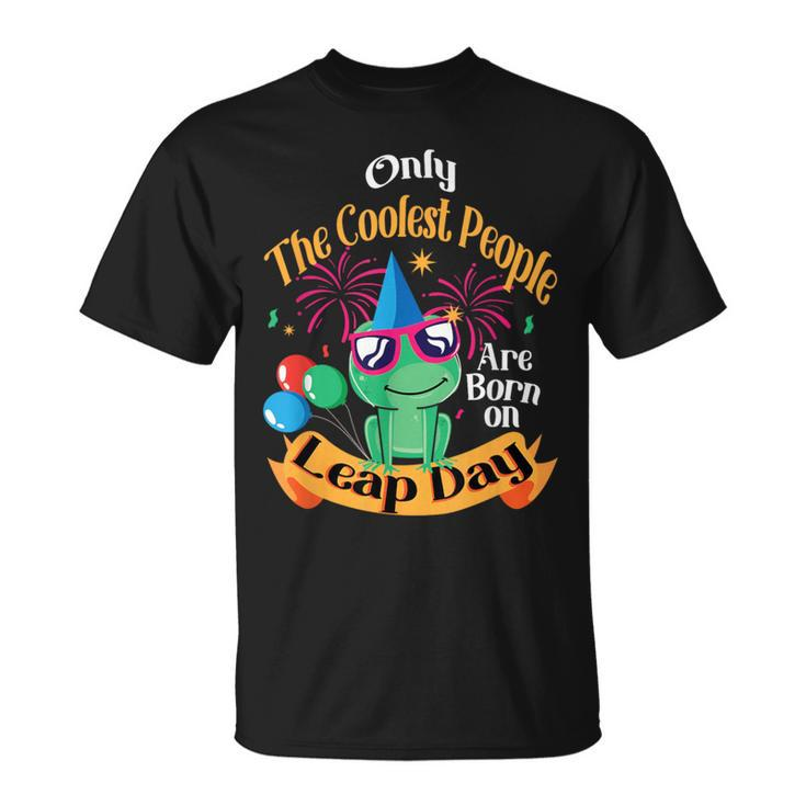Coolest People Born On Leap Day Birthday Party Cute T-Shirt
