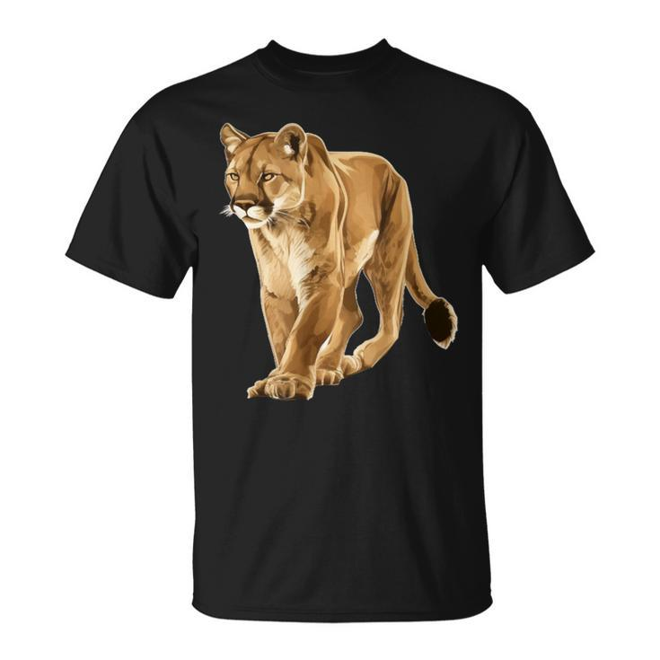Cougar Face For Wild And Big Cats Lovers T-Shirt