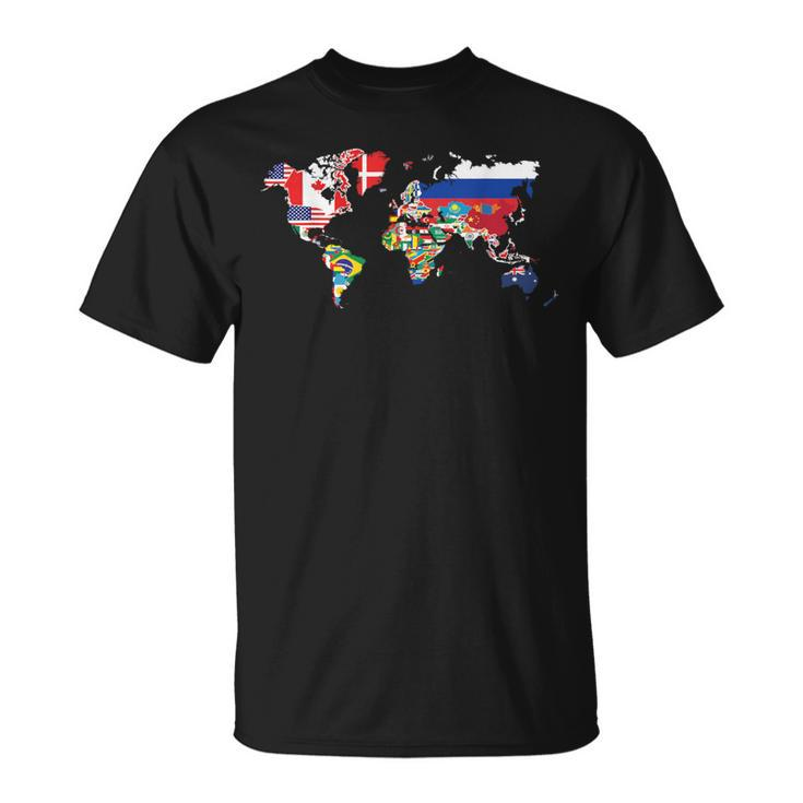 All Countries Flags Of The World 287 Flag International T-Shirt