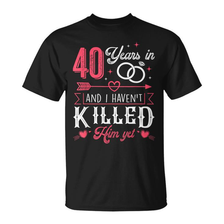 Couples Married 40 Years 40Th Wedding Anniversary T-Shirt