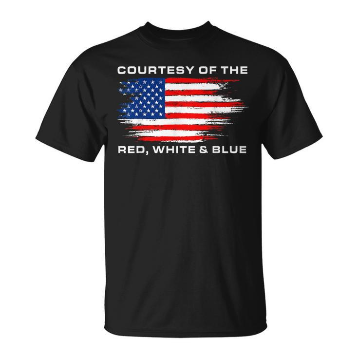 Courtesy Red White And Blue Ic America Us Flag T-Shirt