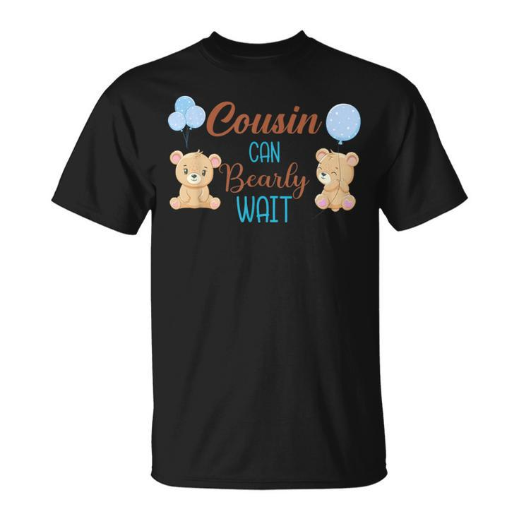 Cousin Can Bearly Wait Bear Gender Neutral Boy Baby Shower T-Shirt
