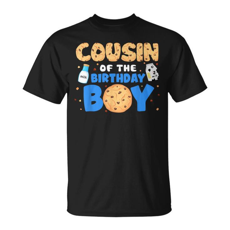 Cousin Of The Birthday Boy Milk And Cookies 1St Birthday T-Shirt