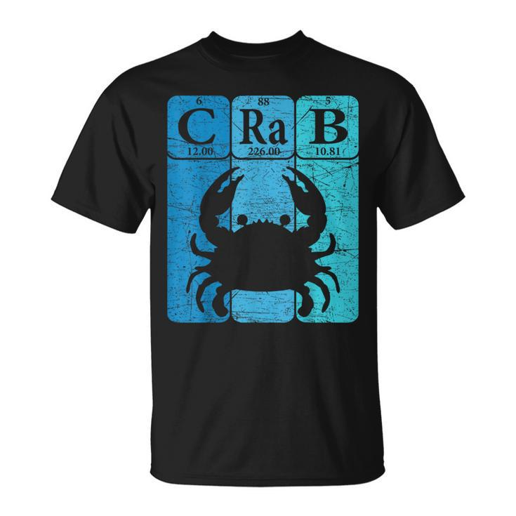 Crab Periodic Table Elements Seafood Crabbing Retro Crabber T-Shirt
